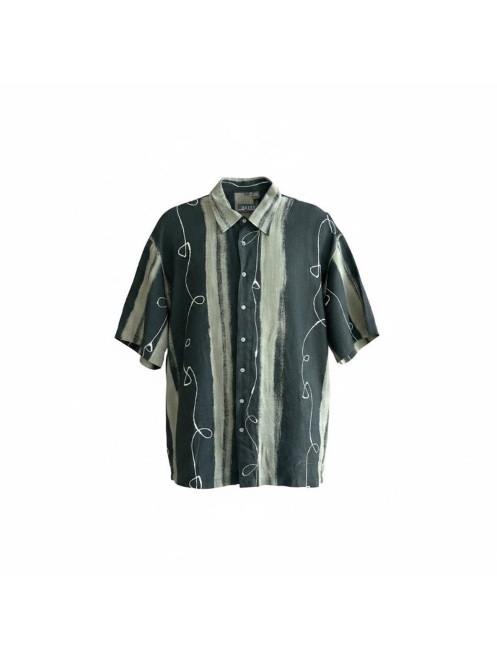 Haupt Germany Men's Abstract Atomic Print Short Sleeve Shirt Size XL